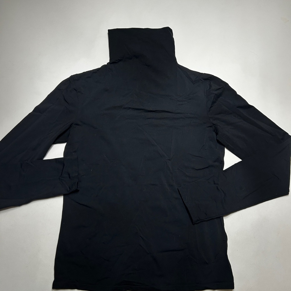 Armani Exchange Black Fitted Long Sleeve Top